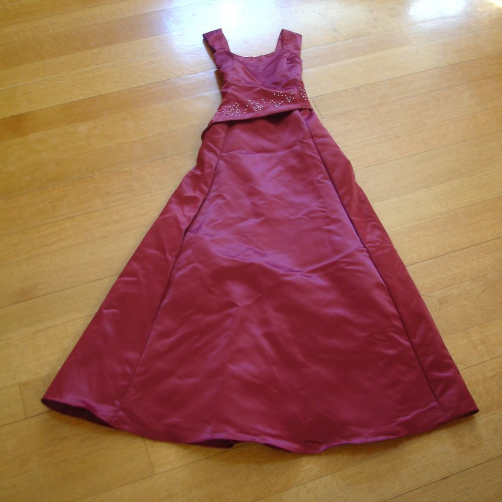 JOYKIDS Formal Maroon 2-Strap Dress Girls Size 12